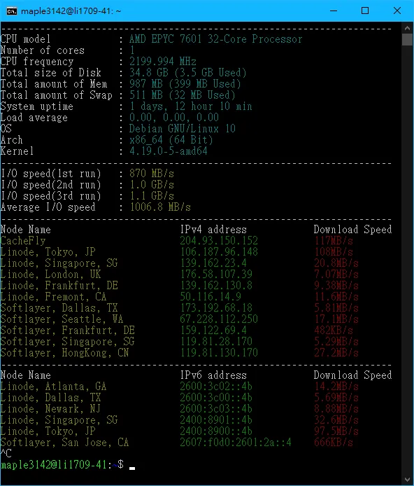 Linode Benchmark